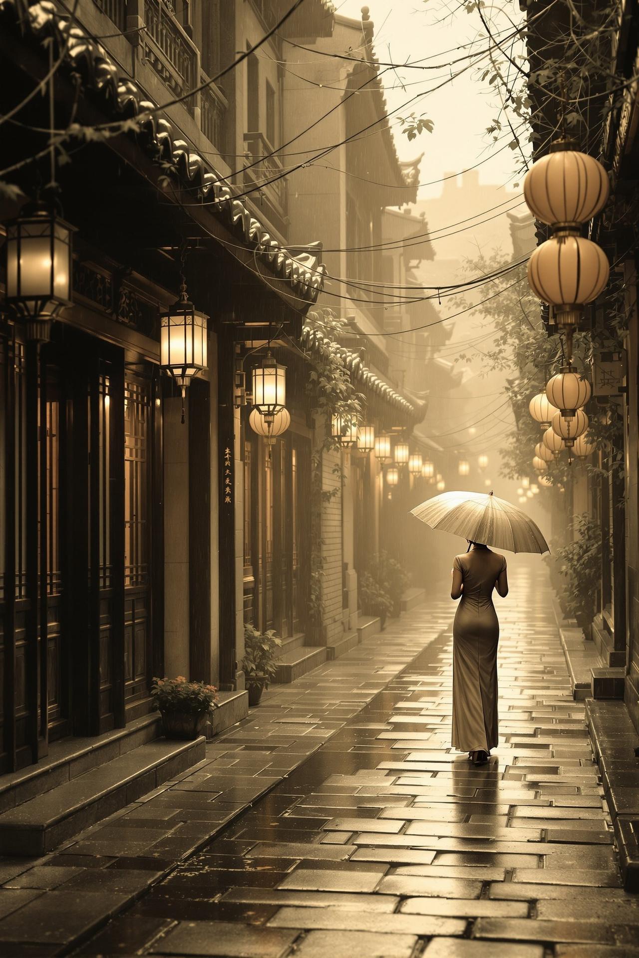 漫剧短剧精选作品 - 烟雨巷 - 青石板路上，刻满了思念的痕迹